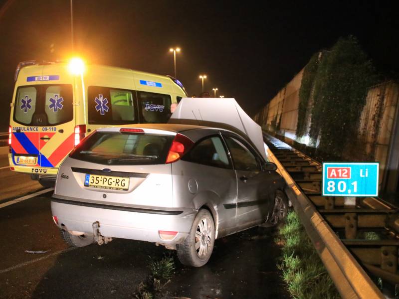 Beschonken bestuurder aangehouden na eenzijdige aanrijding op snelweg
