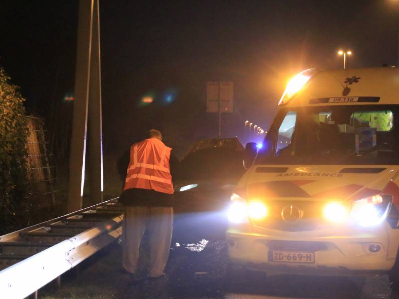Beschonken bestuurder aangehouden na eenzijdige aanrijding op snelweg