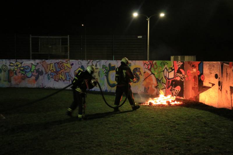 Klein brandje op skatepark snel geblust