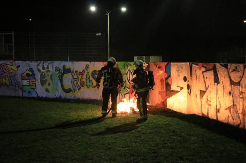 Klein brandje op skatepark snel geblust