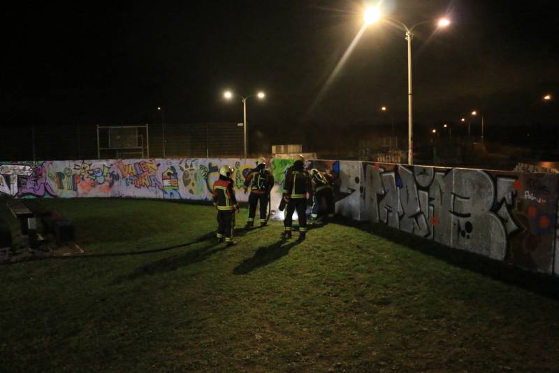Klein brandje op skatepark snel geblust