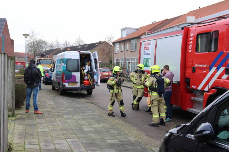 Gasleiding geraakt bij werkzaamheden in woning