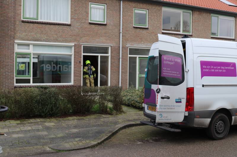 Gasleiding geraakt bij werkzaamheden in woning
