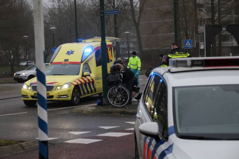 Overstekende fietsster aangereden