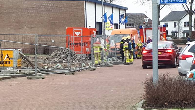 Gasleiding geraakt bij sloopwerkzaamheden