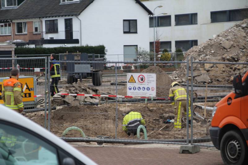 Gasleiding geraakt bij sloopwerkzaamheden