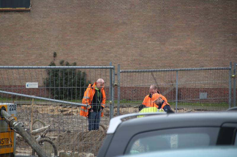 Gasleiding geraakt bij sloopwerkzaamheden
