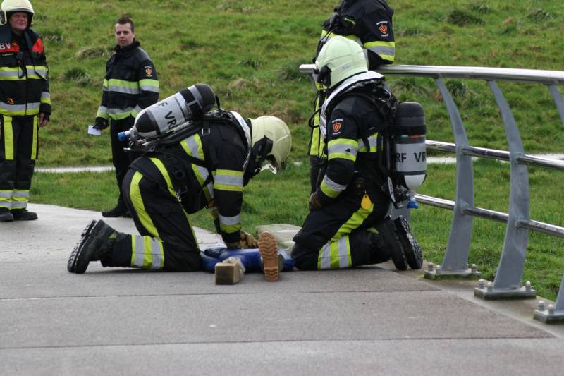 Veel bekijks bij brandweeroefening