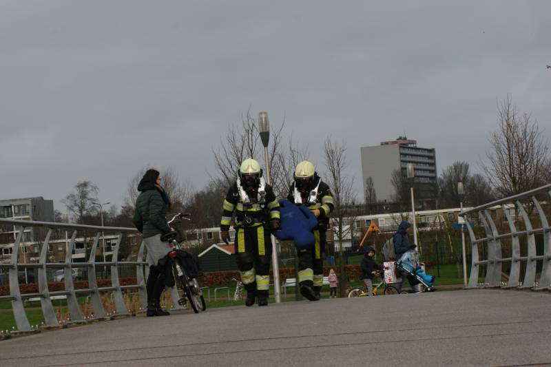Veel bekijks bij brandweeroefening
