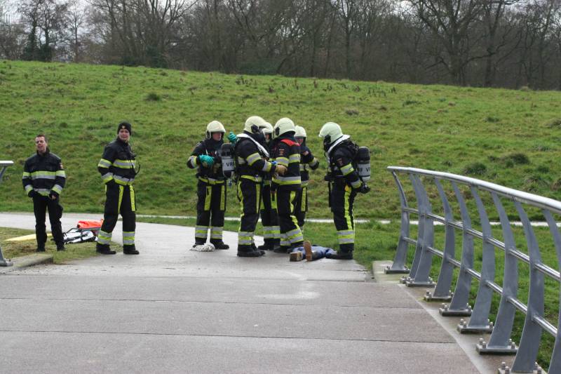 Veel bekijks bij brandweeroefening