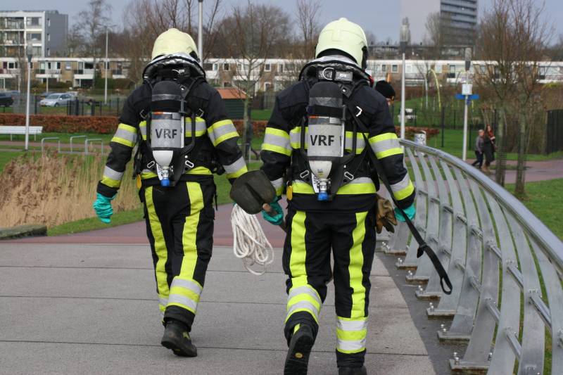Veel bekijks bij brandweeroefening