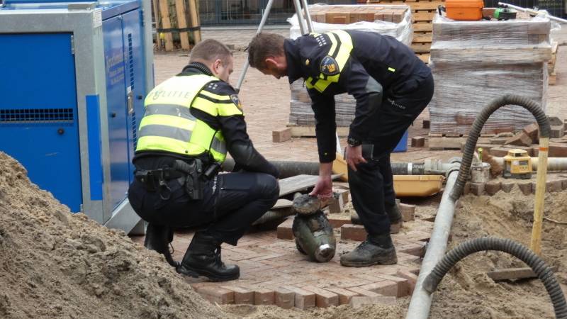 Object aangetroffen bij graafwerkzaamheden