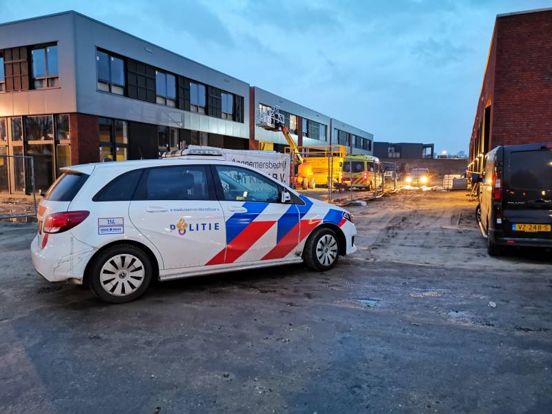 Persoon gewond op bouwplaats