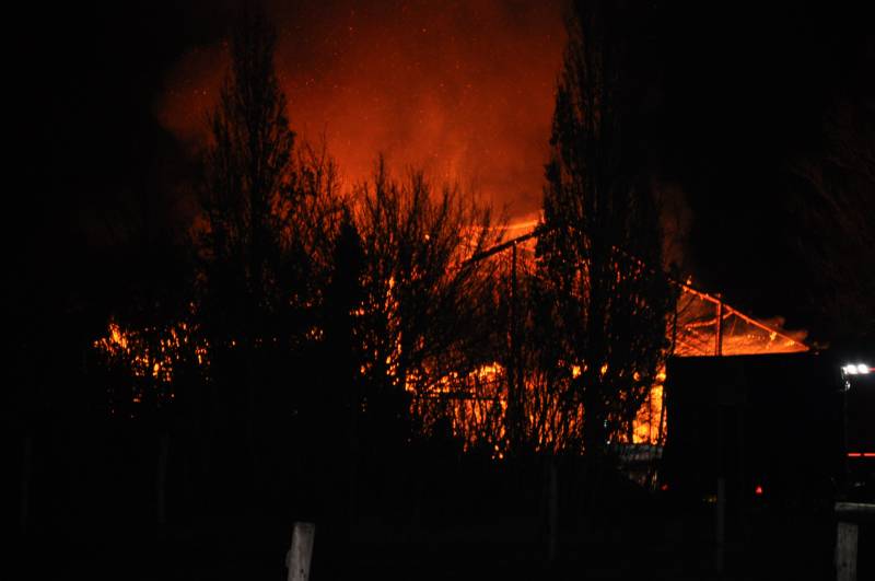 Paarden gered van grote brand op manege