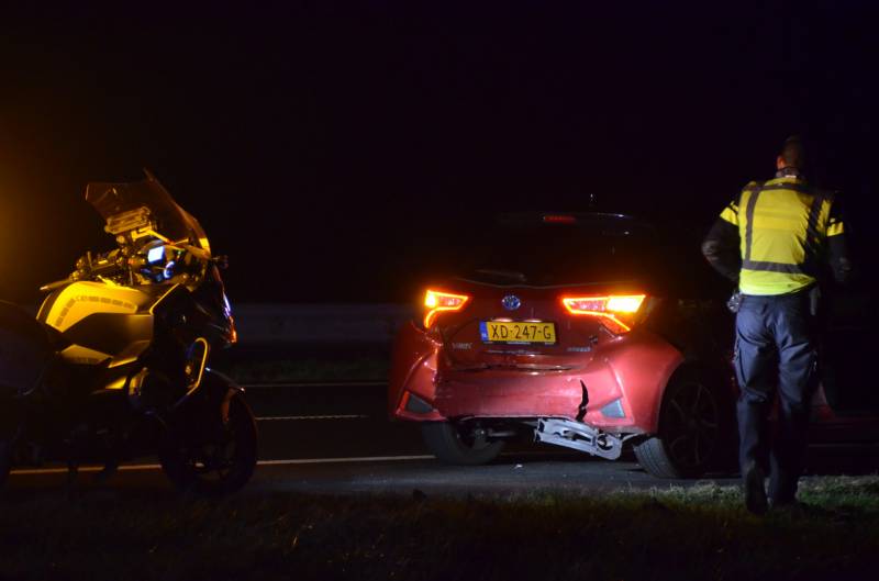 Flinke schade bij aanrijding op snelweg