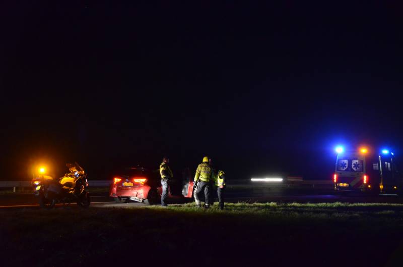 Flinke schade bij aanrijding op snelweg