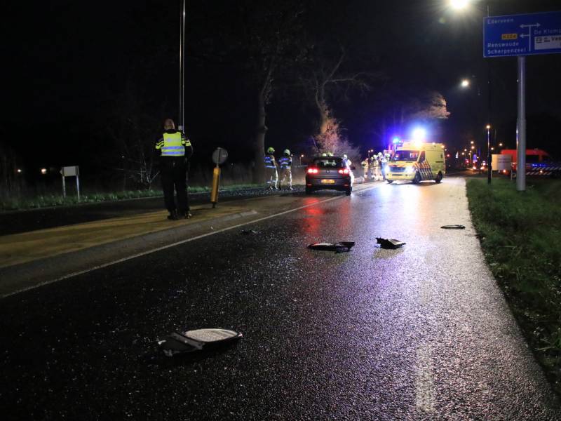 Auto crasht na achtervolging