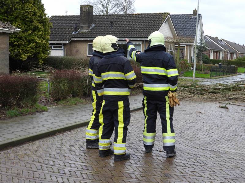 Boom breekt af en valt op woning