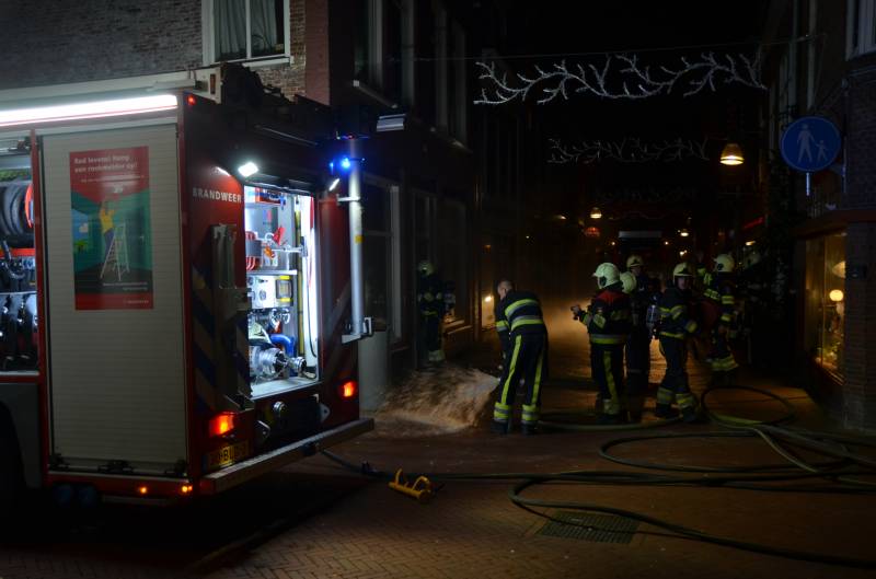 Brand achter de voordeur van Pizzeria Rigoletto