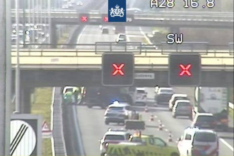 Rijstroken dicht na ongeval op snelweg