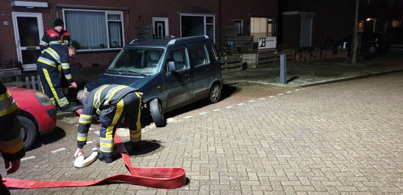 Olie in riool door kapotte auto