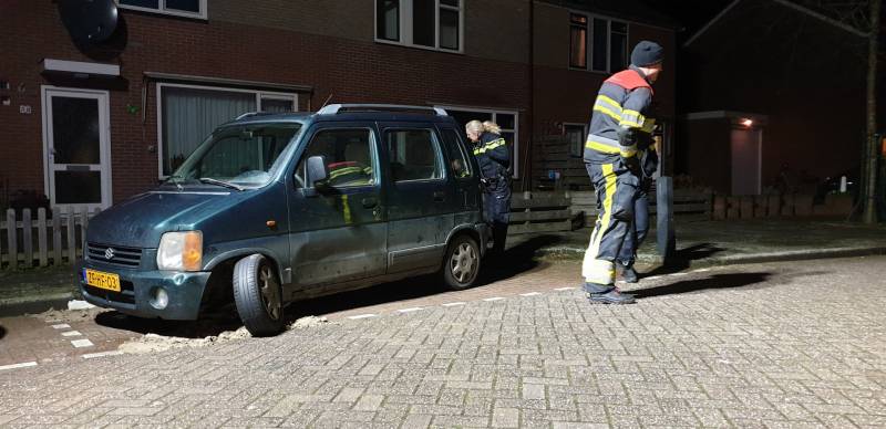 Olie in riool door kapotte auto