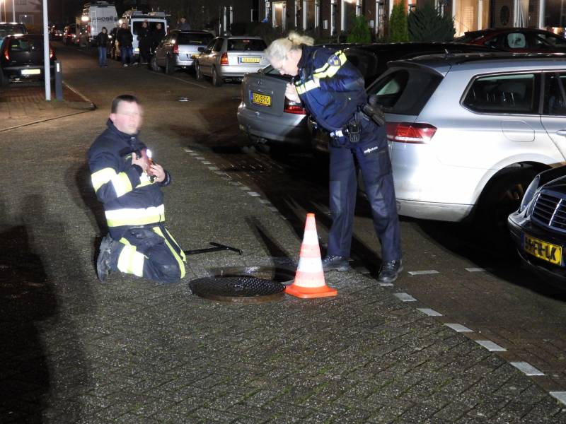 Olie in riool door kapotte auto