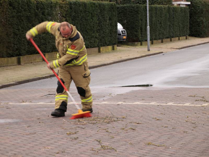 Gevaarlijk hangende tak verwijderd
