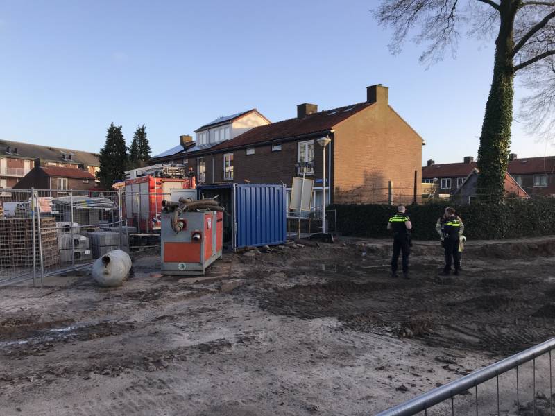 Gasleiding geraakt bij graafwerkzaamheden