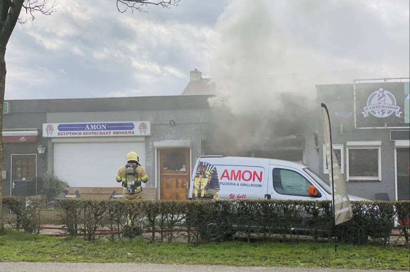 Uitslaande brand in Egyptisch shoarma-restaurant Amon
