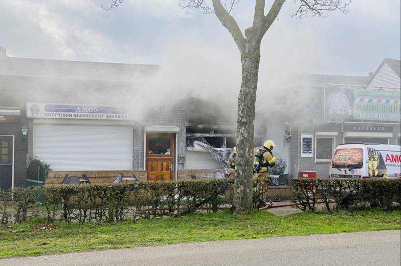 Uitslaande brand in Egyptisch shoarma-restaurant Amon