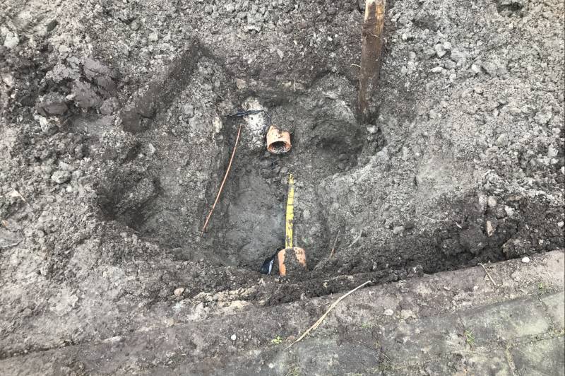 Gasleiding geraakt bij graafwerkzaamheden