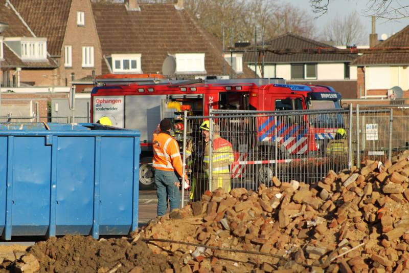 Gasleiding geraakt bij sloopwerkzaamheden
