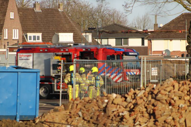 Gasleiding geraakt bij sloopwerkzaamheden