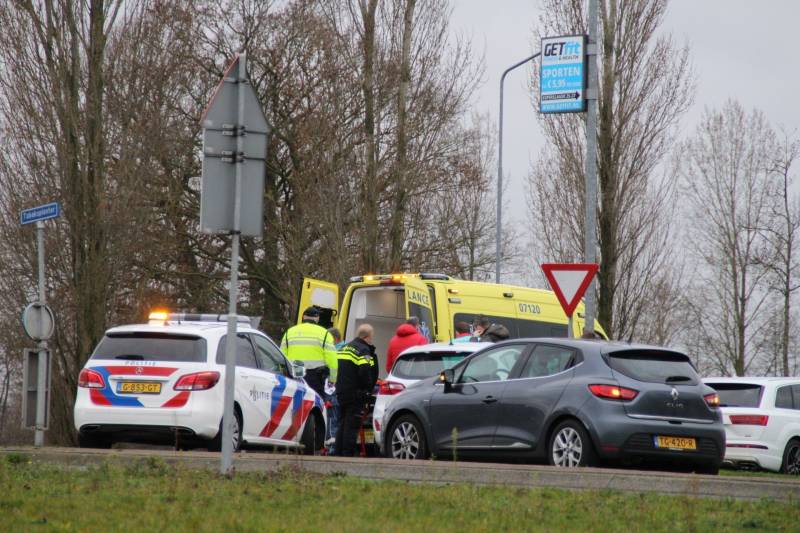 Motorrijder gewond bij ongeval op rotonde