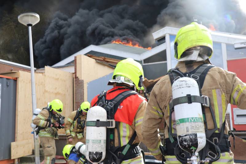Uitslaande brand in slooppand