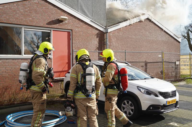 Uitslaande brand in slooppand