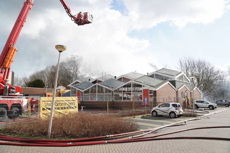 Uitslaande brand in slooppand