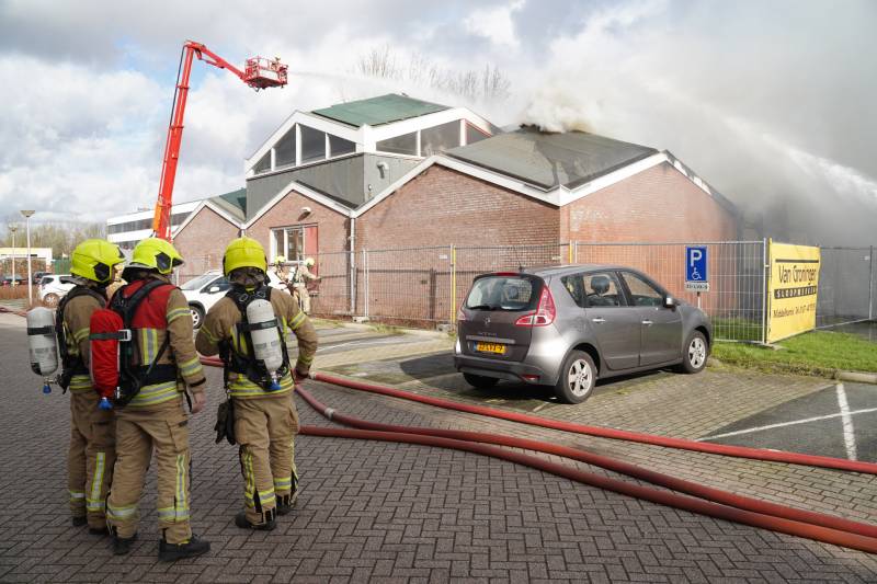 Uitslaande brand in slooppand