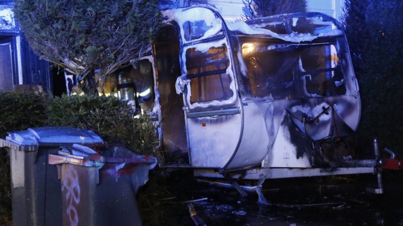 Brand verwoest caravan