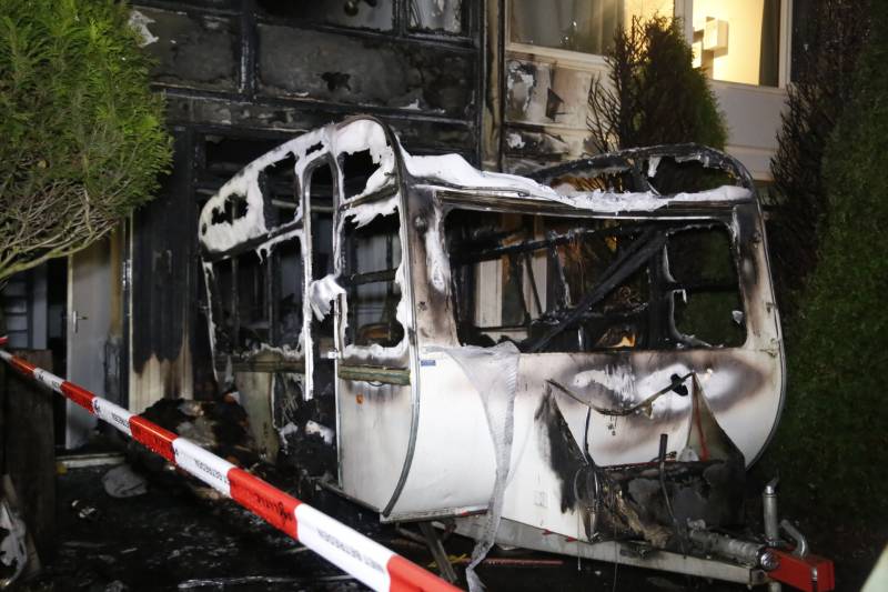 Brand verwoest caravan