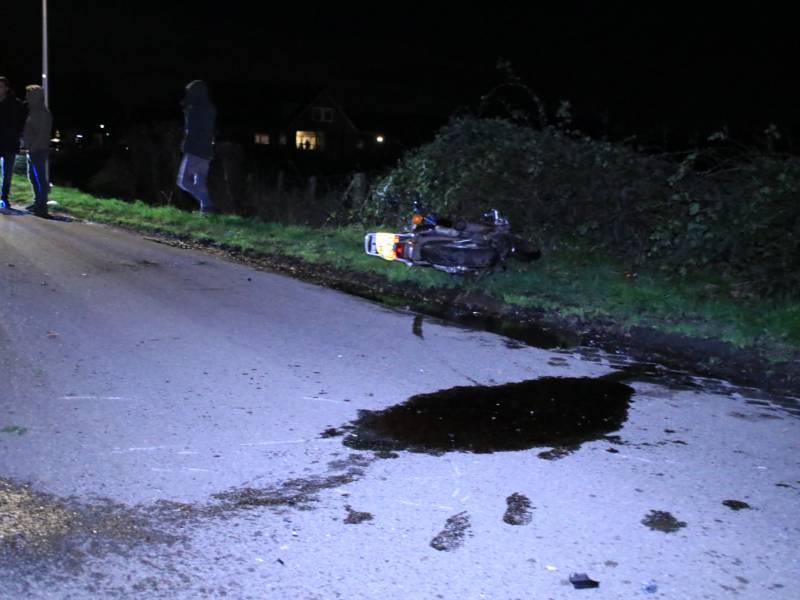 Motorrijder zwaargewond na botsing op bomen