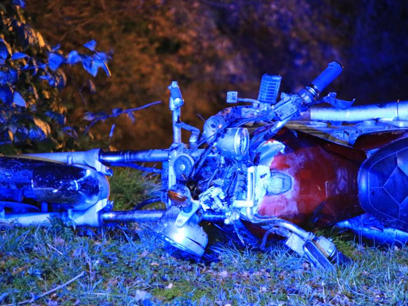 Motorrijder zwaargewond na botsing op bomen