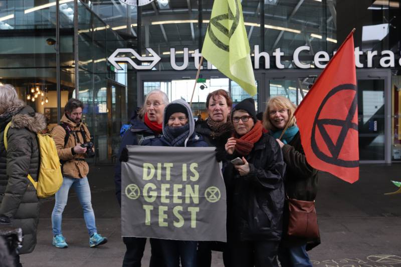 Demonstranten voeren actie tegen klimaat