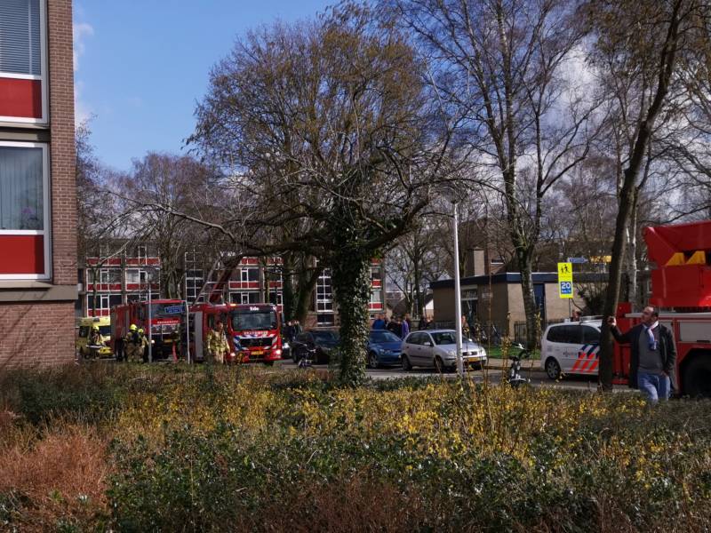 Brand in woning portiekflat