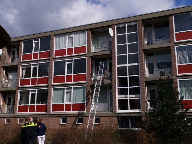 Brand in woning portiekflat