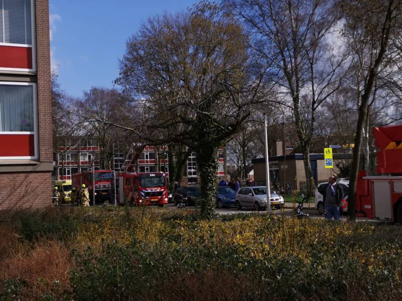 Brand in woning portiekflat