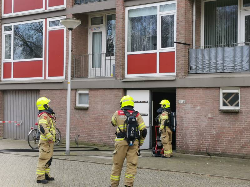 Brand in woning portiekflat