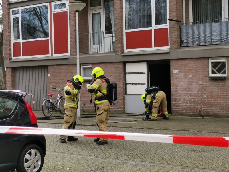 Brand in woning portiekflat