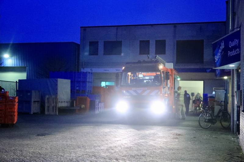 Visgroothandel vol rook na brand in koelcel